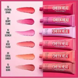 رژگونه مایع میبلین مدل Cheek Heat شماره 25