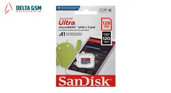 کارت حافظه‌ MicroSDHC سن دیسک مدل A1 کلاس 10 سرعت 120MBps ظرفیت 128 گیگابایت