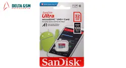 کارت حافظه‌ MicroSDHC سن دیسک مدل A1 کلاس 10 سرعت 120MBps ظرفیت 32 گیگابایت