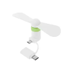 خرید پنکه همراه Micro USB با مبدل Type-C + قیمت و مشخصات » کیان سما