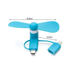 خرید پنکه همراه Micro USB با مبدل Type-C + قیمت و مشخصات » کیان سما