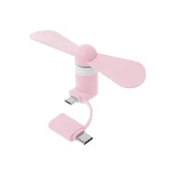 خرید پنکه همراه Micro USB با مبدل Type-C + قیمت و مشخصات » کیان سما