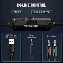 مشخصات، قیمت و خرید هدست مخصوص بازی اونیکوما مدل ONIKUMA Gaming X11 - کیان سما