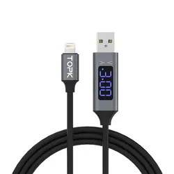مشخصات، قیمت و خرید کابل تبدیل USB به لایتنینگ TOPK مدل AC32 - کیان سما