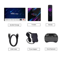 مشخصات، قیمت و خرید اندروید باکس H96 max مدل 4G/32G به همراه کیبورد i8 - کیان سما