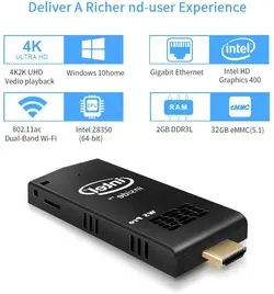 مشخصات، قیمت و خرید کامپیوتر کوچک اینتل مدل  W5 Pro Mini PC Z8350 - کیان سما