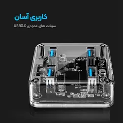 مشخصات، قیمت و خرید هاب USB 3.0 چهار پورت اوریکو مدل Orico MH4U-U3 - کیان سما