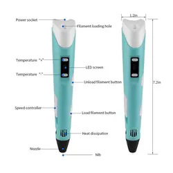 مشخصات، قیمت و خرید قلم طراحی سه بعدی 3D PEN-2 - کیان سما