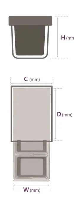 سطل زباله مخزن دار بغل ریل با دو سال گارانتی بی قید و شرط