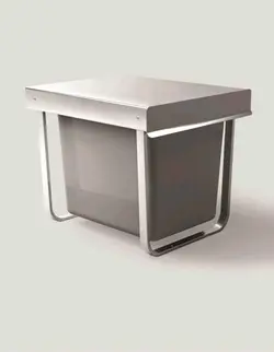 سطل زباله مخزن دار بغل ریل با دو سال گارانتی بی قید و شرط