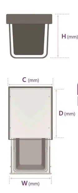سطل زباله مخزن دار بغل ریل با دو سال گارانتی بی قید و شرط