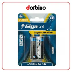 باتری قلمی آلکالاین گیکاسل 2تایی Gigacell Size AA Battery