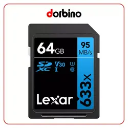 کارت حافظه Lexar 64GB Professional 633x UHS-I SDXC Memory Card