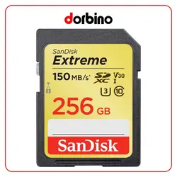 کارت حافظه SanDisk 256GB Extreme SDXC UHS-I U3 150MB/s Memory Card