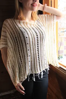 رویه قلاب بافی سفید