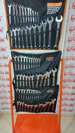 آچار یکسر تخت یکسر رینگی 25 عددی هامبورگ مدل H9125