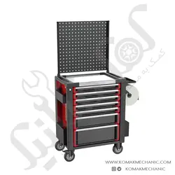 جعبه ابزار چرخ‌دار کشویی همراه با لوازم جانبی هزبرن مدل 1407BR