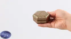 جعبه جاسکه ای خاتم کاری سیمی 6 گوش