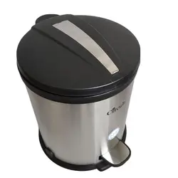 سطل زباله پدالی سکوله درب پلیمر حجم 3 لیتر