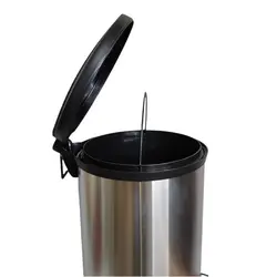 سطل زباله پدالی مدل سرکوله درب پلیمر حجم 30 لیتر