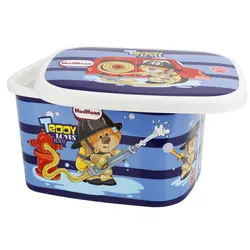 جعبه اسباب بازی کودک مدمان طرح خرس آتش نشان سایز کوچک