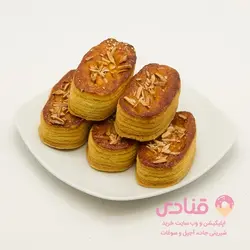 زبان نارگیلی با تزئین بادام