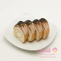 شیرینی رولت ساده با رویه نسکافه ای