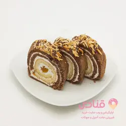 شیرینی رولت مربایی شکلاتی