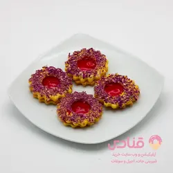 شیرینی سوئیسی با تزئین گلسرخ | قنادی