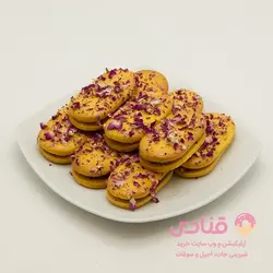 شیرینی مشهدی با تزئین گل محمدی