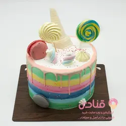 كیك رنگین كمان | قنادی