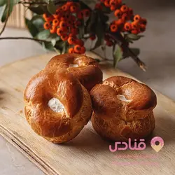 نان خامه ای گرد