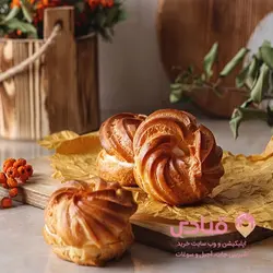 نان خامه ای گرد