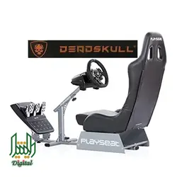 صندلی گیمینگ مخصوص فرمان بازی برند DeadSkull رنگ مشکی