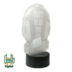 چراغ تزئینی 3D Lamp Illusion مدل LED طرح Cant Hear You