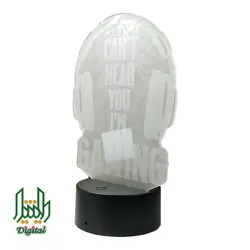 چراغ تزئینی 3D Lamp Illusion مدل LED طرح Cant Hear You