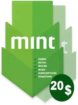 گیفت کارت 20 دلاری Mint - فروش انواع گیفت کارت و انجام بازی های موبایلی
