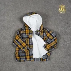 کت چهارخونه خز بره ای