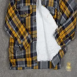 کت چهارخونه خز بره ای