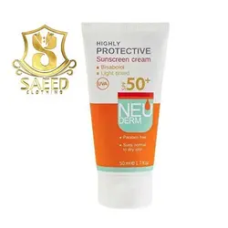 کرم ضدآفتاب نئودرم رنگ روشن 50م spf50