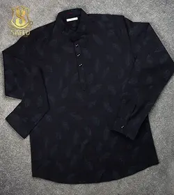 پیراهن مشکی چاپ یرگ 9042