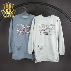 بلوز تونیک ملانژ جیب دار 4097