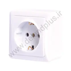 پریز برق ارت دار مدل نسترن روکار