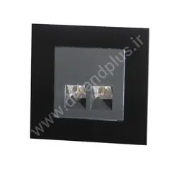 سوکت تلفن دوقلو مدل آسا پلکسی مشکی