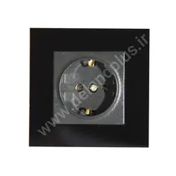 پریز برق ارت دار مدل آسا پلکسی مشکی