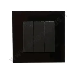 کلید سه پل مدل آسا پلکسی مشکی