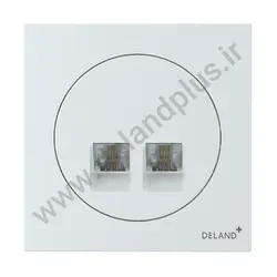 سوکت تلفن دوقلو مدل آوا سفید