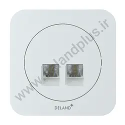 سوکت تلفن دوقلو مدل آدا سفید