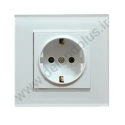 پریز برق ارت دار مدل آسا پلکسی سفید