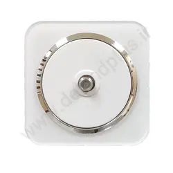 فیش ماهواره تکی مدل آدا ساده سفید زه نقره ای